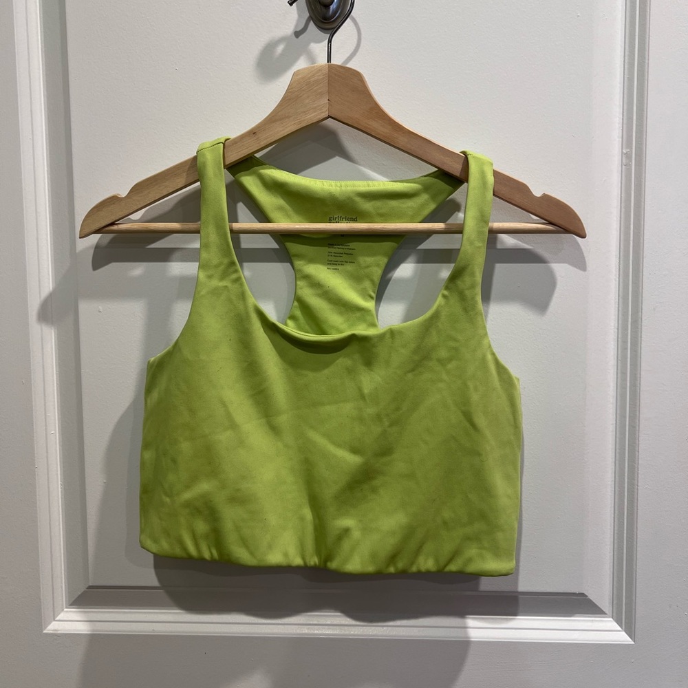 NWOT Girlfriend Collective Lime Green Paloma Racerback Sports Bra, Women’s M